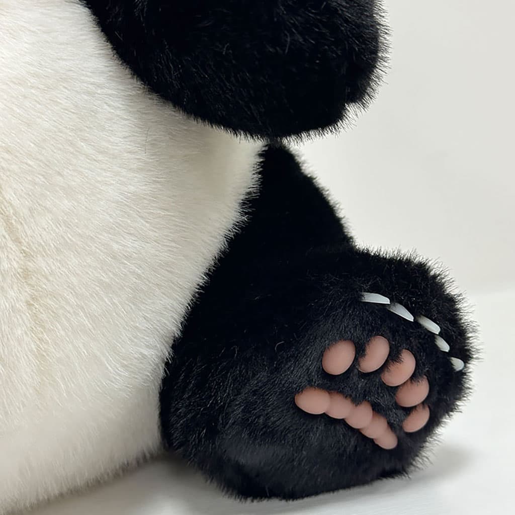 Fei Yun the Panda Plush Toy Set | Lifelike Stuffed Animal with 2 Fun Accessories (Bamboo & Dumbbell) for Play and Gifting