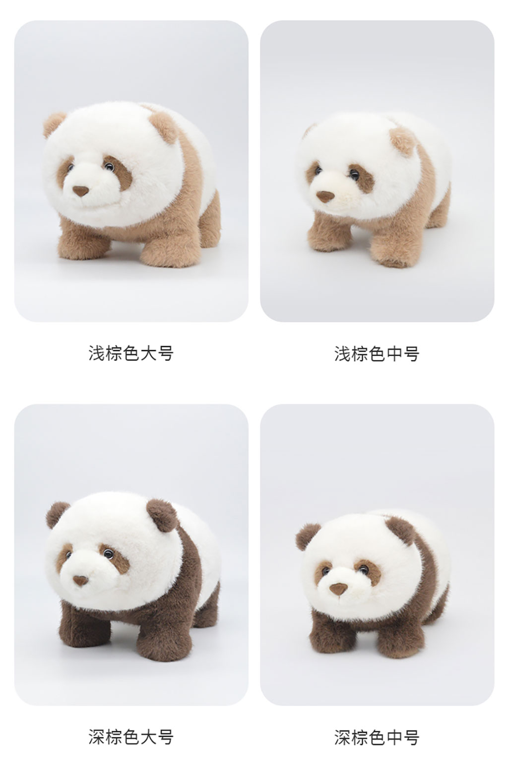 三只熊猫福元侧面合影