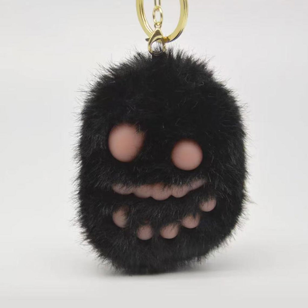 Squeezable Plush Panda Paw Keychain - Satisfying Fidget Toy & Stress Relief Bag Charm