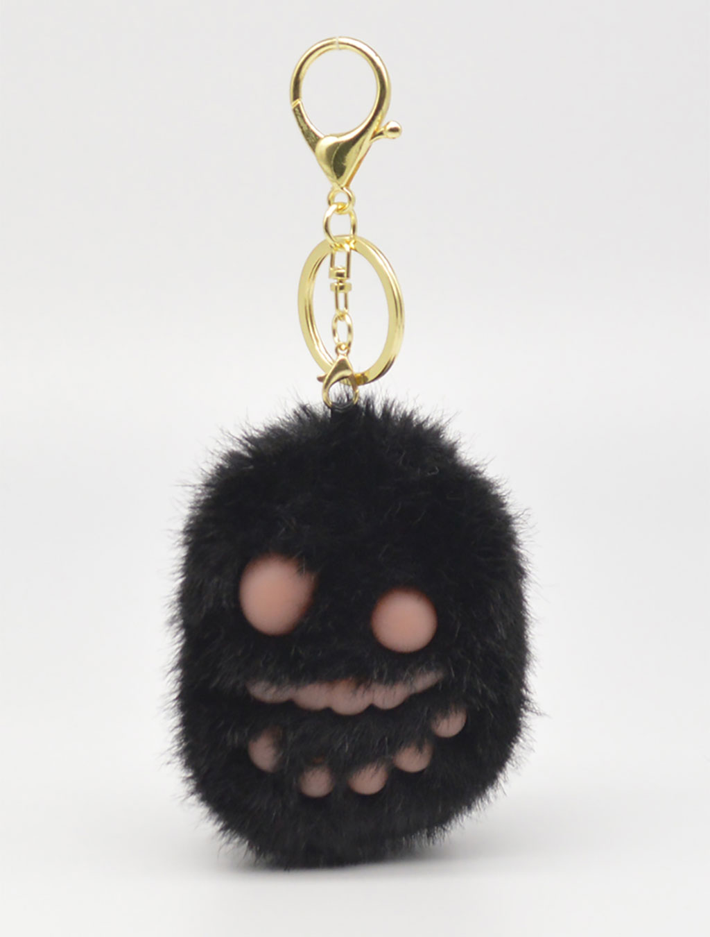 Black and brown panda paw charms